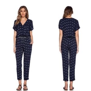 Velvet by Graham and Spencer Cady Indian Challis Jumpsuit Size Large